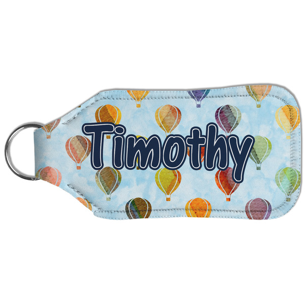 Watercolor Hot Air Balloons Sanitizer Holder Keychain - Large (Back)