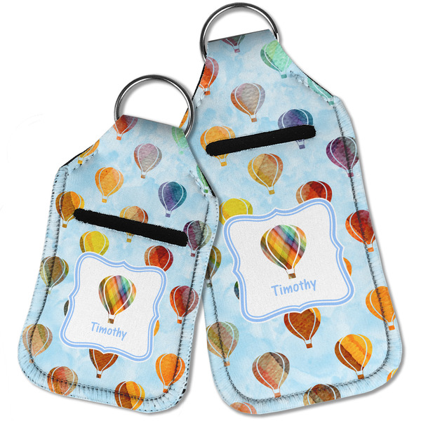 Watercolor Hot Air Balloons Sanitizer Holder Keychain - Parent Main