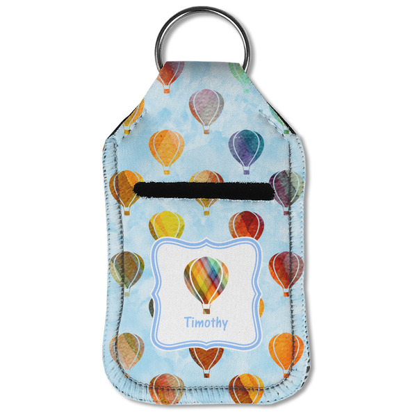 Watercolor Hot Air Balloons Sanitizer Holder Keychain - Small (Front Flat)