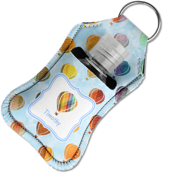 Watercolor Hot Air Balloons Sanitizer Holder Keychain - Small in Case