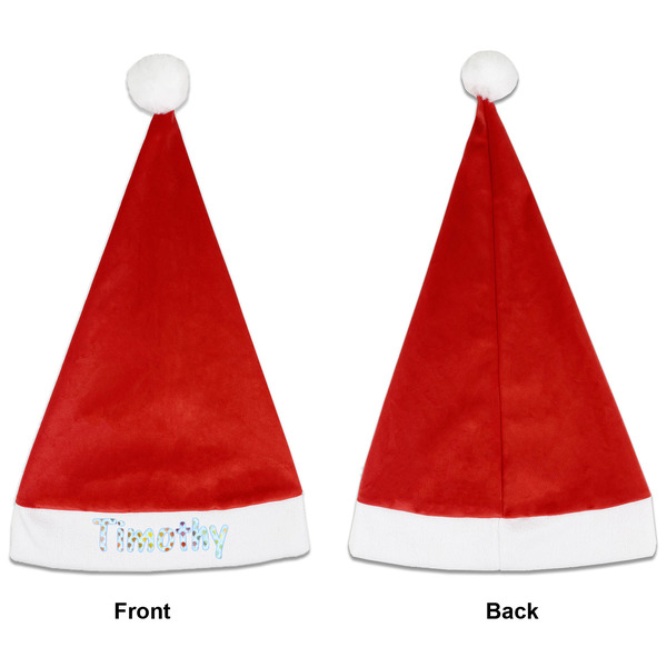 Watercolor Hot Air Balloons Santa Hats - Front and Back (Single Print) APPROVAL