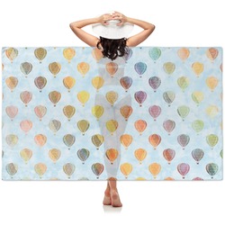 Watercolor Hot Air Balloons Sheer Sarong