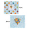 Watercolor Hot Air Balloons Security Blanket - Front & Back View