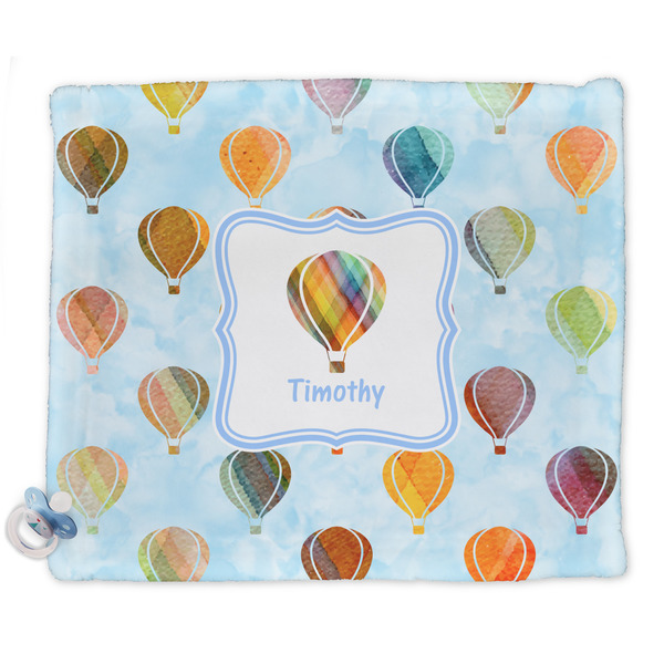 Custom Watercolor Hot Air Balloons Security Blanket (Personalized)