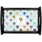 Watercolor Hot Air Balloons Black Wooden Tray - Small (Personalized)