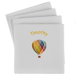 Watercolor Hot Air Balloons Absorbent Stone Coasters - Set of 4 (Personalized)