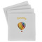 Watercolor Hot Air Balloons Set of 4 Sandstone Coasters - Front View