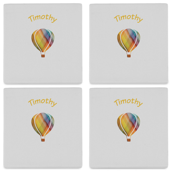 Watercolor Hot Air Balloons Set of 4 Sandstone Coasters - See All 4 View