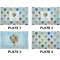 Watercolor Hot Air Balloons Set of Rectangular Dinner Plates (Approval)
