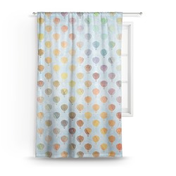 Watercolor Hot Air Balloons Sheer Curtain
