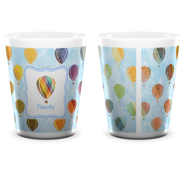 Watercolor Hot Air Balloons Shot Glass - White - APPROVAL