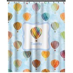 Watercolor Hot Air Balloons Extra Long Shower Curtain - 70"x84" (Personalized)
