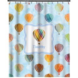 Watercolor Hot Air Balloons Extra Long Shower Curtain - 70"x84" (Personalized)