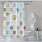 Watercolor Hot Air Balloons Shower Curtain Lifestyle