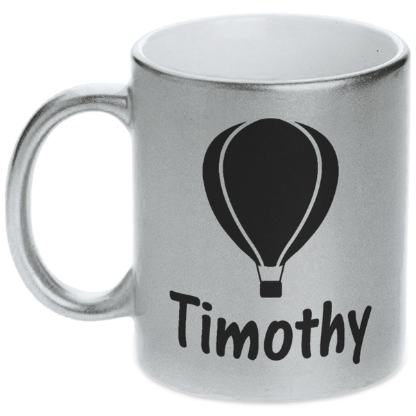 Watercolor Hot Air Balloons Silver Mug - Main