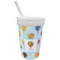 Watercolor Hot Air Balloons Sippy Cup with Straw (Personalized)