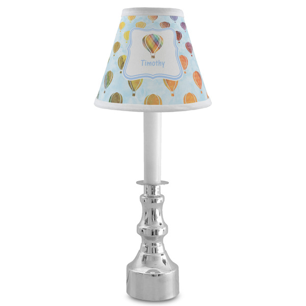 Watercolor Hot Air Balloons Small Chandelier Lamp - LIFESTYLE (on candle stick)