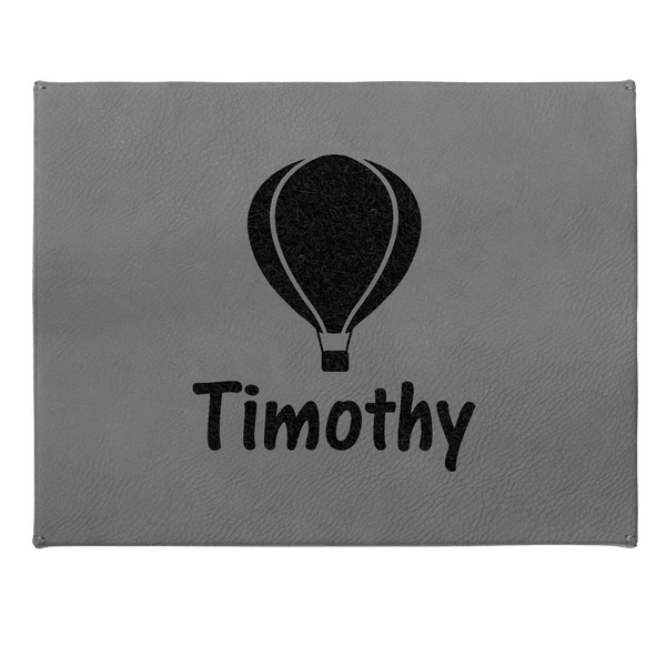 Watercolor Hot Air Balloons Small Engraved Gift Box with Leather Lid - Approval