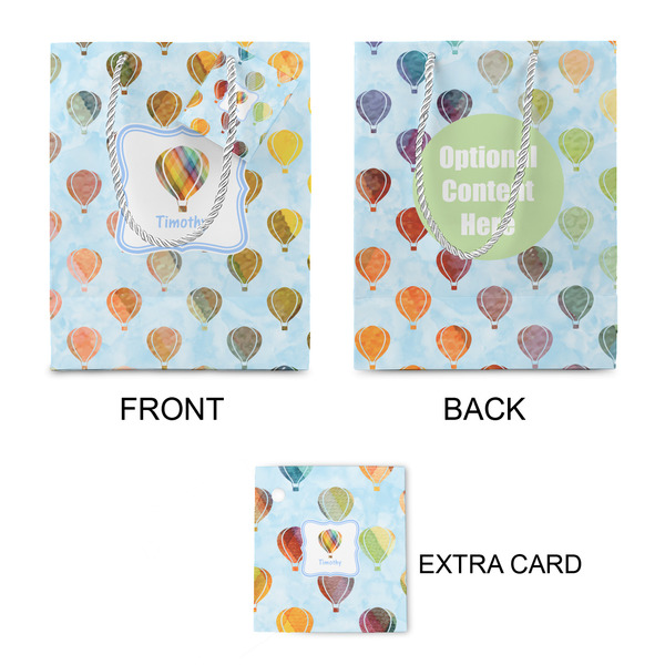 Watercolor Hot Air Balloons Small Gift Bag - Approval
