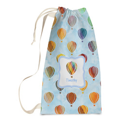 Watercolor Hot Air Balloons Laundry Bags - Small (Personalized)