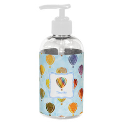 Watercolor Hot Air Balloons Plastic Soap / Lotion Dispenser (8 oz - Small - White) (Personalized)