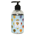 Watercolor Hot Air Balloons Plastic Soap / Lotion Dispenser (8 oz - Small - Black) (Personalized)