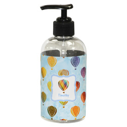 Watercolor Hot Air Balloons Plastic Soap / Lotion Dispenser (8 oz - Small - Black) (Personalized)