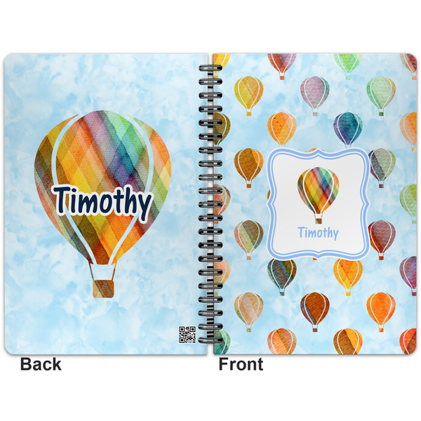 Watercolor Hot Air Balloons Spiral Journal 7 x 10 - Apvl