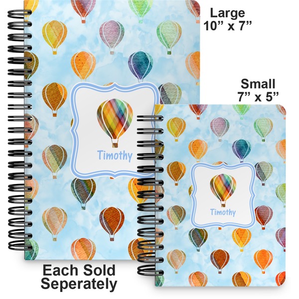 Watercolor Hot Air Balloons Spiral Journal - Comparison