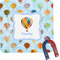 Watercolor Hot Air Balloons Square Fridge Magnet (Personalized)