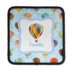 Watercolor Hot Air Balloons Iron On Square Patch w/ Name or Text