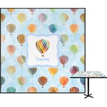 Watercolor Hot Air Balloons Square Table Top - 30" (Personalized)