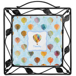 Watercolor Hot Air Balloons Square Trivet (Personalized)