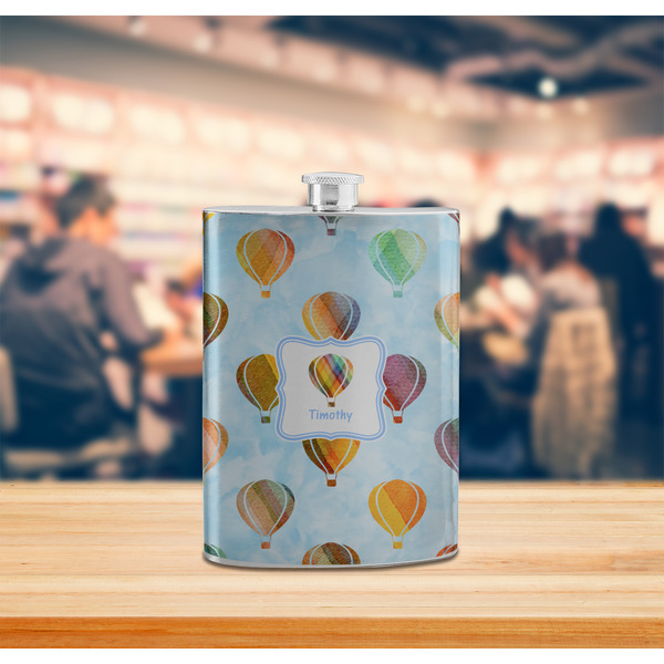Watercolor Hot Air Balloons Stainless Steel Flask - LIFESTYLE 2