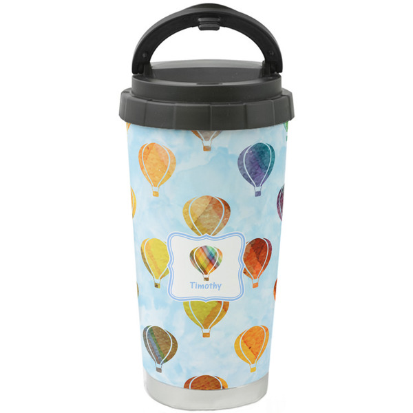 Custom Watercolor Hot Air Balloons Stainless Steel Coffee Tumbler (Personalized)