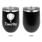 Watercolor Hot Air Balloons Stainless Wine Tumblers - Black - Single Sided - Approval