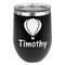 Watercolor Hot Air Balloons Stainless Wine Tumblers - Black - Single Sided - Front