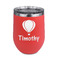 Watercolor Hot Air Balloons Stainless Wine Tumblers - Coral - Double Sided - Front