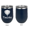Watercolor Hot Air Balloons Stainless Wine Tumblers - Navy - Single Sided - Approval