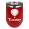 Watercolor Hot Air Balloons Stainless Wine Tumblers - Red - Single Sided - Front