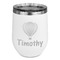 Watercolor Hot Air Balloons Stainless Wine Tumblers - White - Single Sided - Front