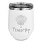 Watercolor Hot Air Balloons Stemless Stainless Steel Wine Tumbler - White - Single Sided (Personalized)