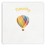 Watercolor Hot Air Balloons Paper Dinner Napkins (Personalized)