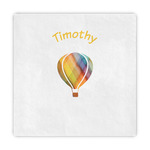 Watercolor Hot Air Balloons Decorative Paper Napkins (Personalized)