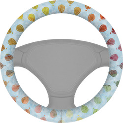 Watercolor Hot Air Balloons Steering Wheel Cover