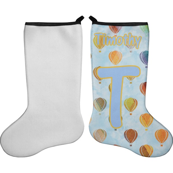 Watercolor Hot Air Balloons Stocking - Single-Sided - Approval