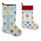 Watercolor Hot Air Balloons Stockings - Side by Side compare