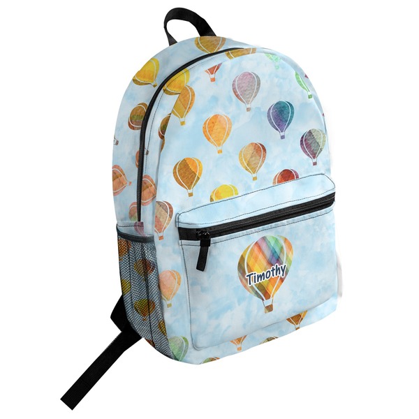 Custom Watercolor Hot Air Balloons Student Backpack (Personalized)
