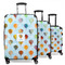 Watercolor Hot Air Balloons 3 Piece Luggage Set - 20" Carry On, 24" Medium Checked, 28" Large Checked (Personalized)
