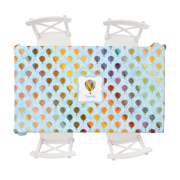 Custom Watercolor Hot Air Balloons Tablecloth - 58"x102" (Personalized)